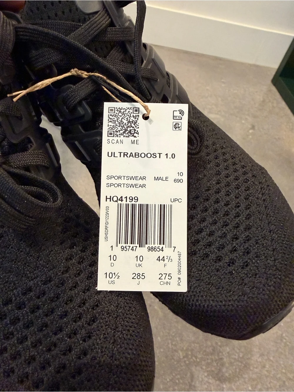 Adidas UltraBoost 1.0 DNA Triple Black Shoes - HQ4199 - Men’s US Size 10.5 - NEW
